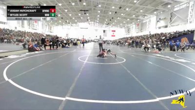 80 lbs Cons. Round 1 - Josiah Hutchcraft, Indian River Pee Wee Wrestling Club vs Myles Scott, Warrior Warehouse Wrestling