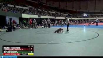 48 lbs Champ. Round 1 - Colton Forestiere, Poquoson Athletic Association vs William Auman, Bull Island Grappling