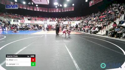 49 lbs Quarterfinal - Gracelyn Alber, Barnsdall Youth Wrestling vs Kaidyn Camper, Caney Valley Wrestling