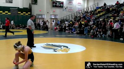 114 lbs 1st Place Match - Adriana Yodice, Paramus Catholic vs Annabelle Toye, Delaware Valley Regional