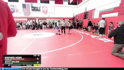 92 lbs Round 1 - Shepherd Visser, Goldendale Grapplers Youth Wrestling vs Scott Walker, Washington