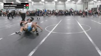 120 lbs Round 1 (10 Team) - Dominic Esposito, Maryland Mallets vs Tyler Campbell, New England Gold
