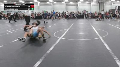 120 lbs Round 1 (10 Team) - Dominic Esposito, Maryland Mallets vs Tyler Campbell, New England Gold