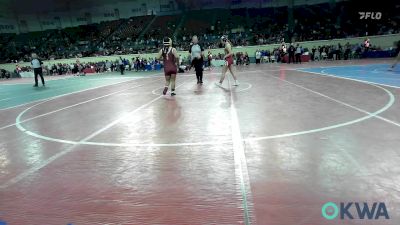 128 lbs Consi Of 16 #1 - Eliana Coulander, Owasso Girls JH vs Angelina Ramirez, Clinton, Ok