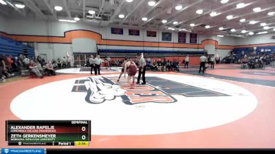 174 lbs Semifinal - Alexander Rapelje, Concordia College (Moorhead) vs Zeth Gerkensmeyer, Nebraska Wesleyan University