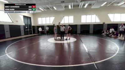 125 lbs Champ. Round 1 - Josie Burr, Wheatland vs Emily Ackerman, Campbell County