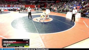 1A 106 lbs Semifinal - Austin Hagevold, Woodstock (Marian) vs Eric Bush, Johnsburg