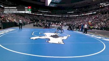 138-3A 1st Place Match - Josiah Gonzales, Fort Lupton vs Uriah Martinez, Alamosa