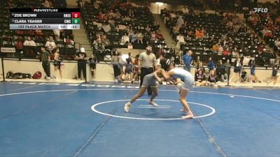 85 lbs 1st Place Match - Zoe Brown, Hutchinson Middle School Girls vs Clara Yeager, Cimarron Junior High School