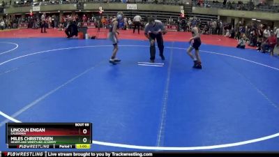 70 lbs Quarterfinal - Miles Christensen, Heartland Wrestling Academy vs Lincoln Engan, Caledonia