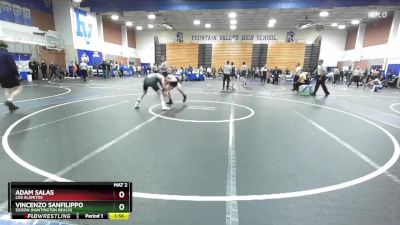 150 lbs Champ. Round 2 - Adam Salas, Los Alamitos vs Vincenzo Sanfilippo, Edison (Huntington Beach)