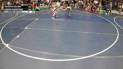 56 lbs Champ. Rd Of 32 - Beckhym Williams, Iron County Wrestling Academy vs Kenton Schwettman, Colorado Hammers