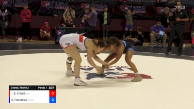 50 lbs Champ. Round 2 - Elizabeth Elliott, Pennsylvania vs Erica Pastoriza, Sunkist Kids Wrestling Club