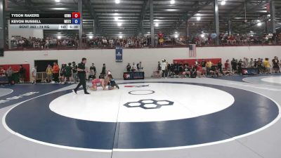 74 kg Cons. Rd Of 128 - Tyson Rakers, George Mason vs Kevon Russell, Warrior Regional Training Center