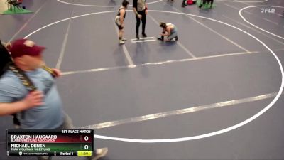 1st Place Match - Braxton Haugaard, Blaine Wrestling Association vs Michael Denen, Park Wolfpack Wrestling