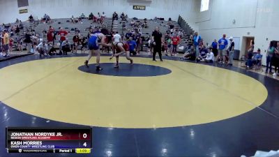 108 lbs Cons. Semi - Jonathan Nordyke Jr., Region Wrestling Academy vs Kash Morries, Owen County Wrestling Club