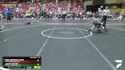 72 lbs Cons. Round 2 - Jaxon Bacon, Wildcat Wrestling Club vs Ivan Herron-Wing, Agoge Wrestling Club