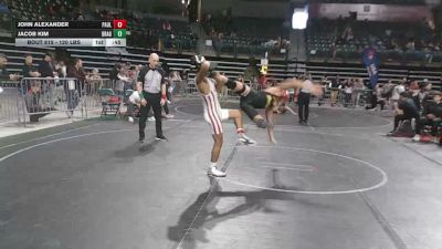 120 lbs Consi Of 8 #2 - John Alexander, Paulsboro vs Jacob Kim, Dragon Rtc