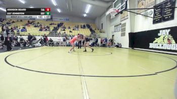 155 lbs 5th Place - Addison Beard, Tahlequah Girls HS vs Lily Johnston, Bentonville Girls