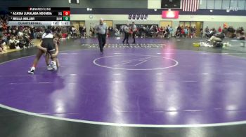 135 lbs Quarterfinal - Bella Miller, Dubuque Hempstead vs Acasia Lukalaba Ndomba, Iowa City Liberty