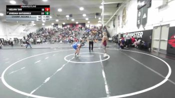 132 lbs Champ. Round 1 - Jordan Gutierrez, Santa Ana Valley vs Kelvin Tan, Rancho Mirage
