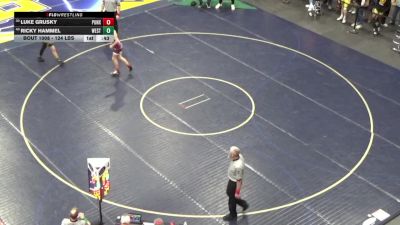 124 lbs Consi Of 16 #2 - Luke Grusky, Punxsutawney vs Ricky Hammel, West Allegheny