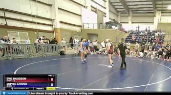 125 lbs Round 3 (3 Team) - Evie Davidson, Utah 1 vs Sophie Sarver, Idaho