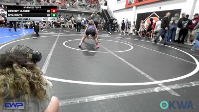 102 lbs Rr Rnd 1 - Destiny Clarke, Sallisaw Takedown Club vs Mya Waite, Tulsa Blue T Panthers