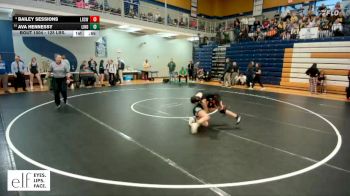 125 lbs. Cons. Round 5 - Ava Hennessy, Lindbergh vs Bailey Sessions, Little Rock Southwest