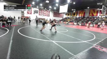 165 lbs 7th Place Match - Phillip Cabral, La Mirada vs Levi Justice, Calvary Chapel