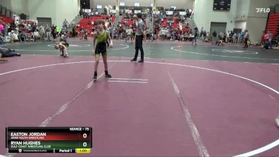 75 lbs Cons. Round 3 - Ryan Hughes, Gulf Coast Wrestling Club vs Easton Jordan, Arab Youth Wrestling