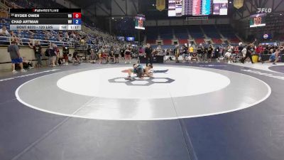 120 lbs Cons. Rd Of 16 - Ryder Owen, WA vs Chad Artman, WV