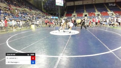 132 lbs Cons 64 #2 - Alex Lamarre, CT vs McAllister Ramage, WI