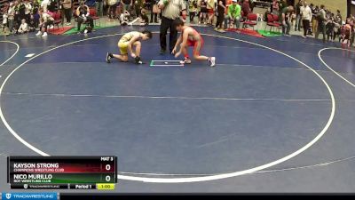 110 lbs Semifinal - Nico Murillo, Roy Wrestling Club vs Kayson Strong, Champions Wrestling Club