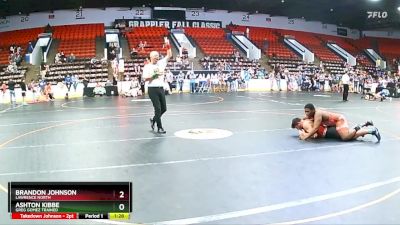 250 lbs Semifinal - Brandon Johnson, Lawrence North vs Ashton Kibbe, Greg Gomez Trained