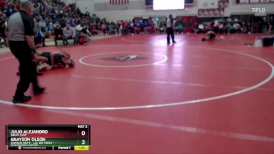 127 lbs Quarterfinal - Grayson Olson, Dawson-Boyd - Lac Qui Parle ...