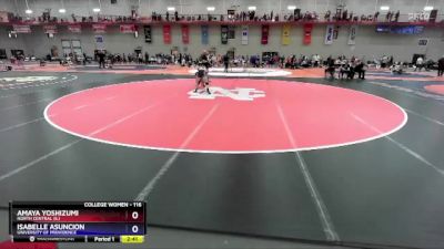 116 lbs Quarterfinal - Amaya Yoshizumi, North Central (IL) vs Isabelle Asuncion, University Of Providence