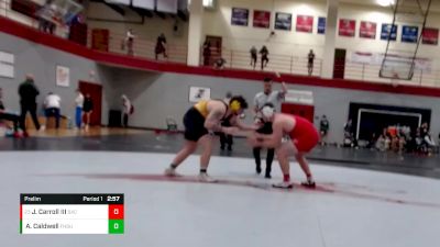 285 lbs Prelim - John Carroll III, Belmont Abbey vs Anthony Caldwell, Fort Hays State