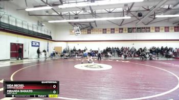 160 lbs Quarterfinal - Miranda Basulto, West Hills vs Vida Beckel, Cerritos College