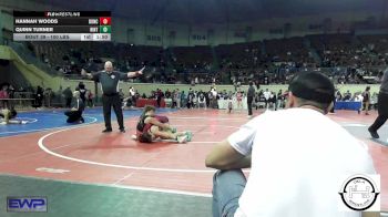 100 lbs Quarterfinal - Hannah Woods, Duncan Lady Demons vs Quinn Turner, Hinton Comets