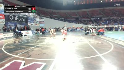 5A Boys 215 lbs Cons. Round 3 - Aiden Clark, Thurston Boys vs Giovanni Gonzales, Crater Boys