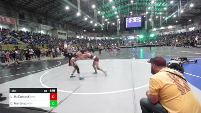 123 lbs Round Of 16 - Laynie McComack, Windsor Middle School vs Callia Martinez, Montrose Elite