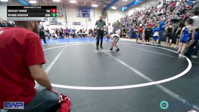 52 lbs Consi Of 4 - Huxley Hiner, Pawnee Wrestling Club vs Ryker Horton, Newkirk Takedown Club