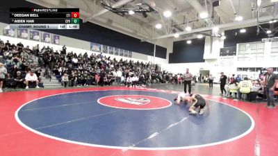 106 lbs Champ. Round 1 - Deegan Bell, Etiwanda vs Aiden Han, Capistrano Valley