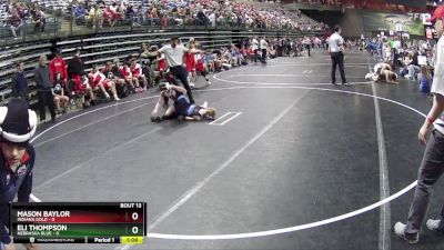 75 lbs Round 5 (6 Team) - Mason Baylor, Indiana Gold vs Eli Thompson, Nebraska Blue