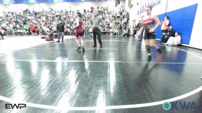 105-115 lbs Rr Rnd 2 - Lottie Wright, IRONMEN Wrestling Club vs Paisley Perkins, Caney Valley Wrestling