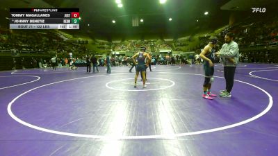 132 lbs Round Of 32 - Tommy Magallanes, Justin Garza vs Johnny Benetiz, Redwood -Visalia