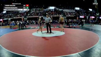 3rd Place Match - Mason Bazaldua, Red Lodge HS vs Paden Nelson, Circle