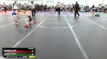 80 lbs Round 5 (10 Team) - Cayden Clark, Wrestling Mill vs Jaxson Tocco, Ohio Gold 10K