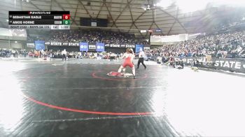 Boys 2A 175 lbs Champ. Round 1 - Amos Horne, Cedarcrest vs Sebastian Eagle, Marysville Pilchuck